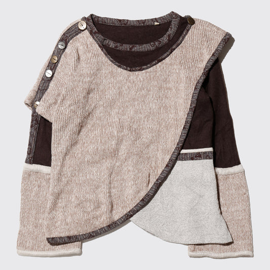 vintage hybrid knit pullover