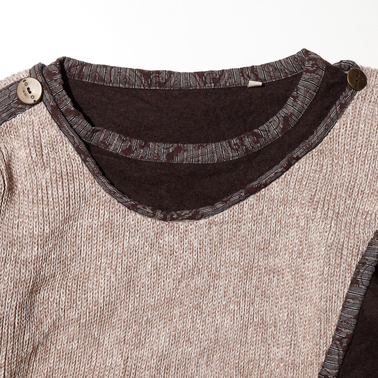 vintage hybrid knit pullover