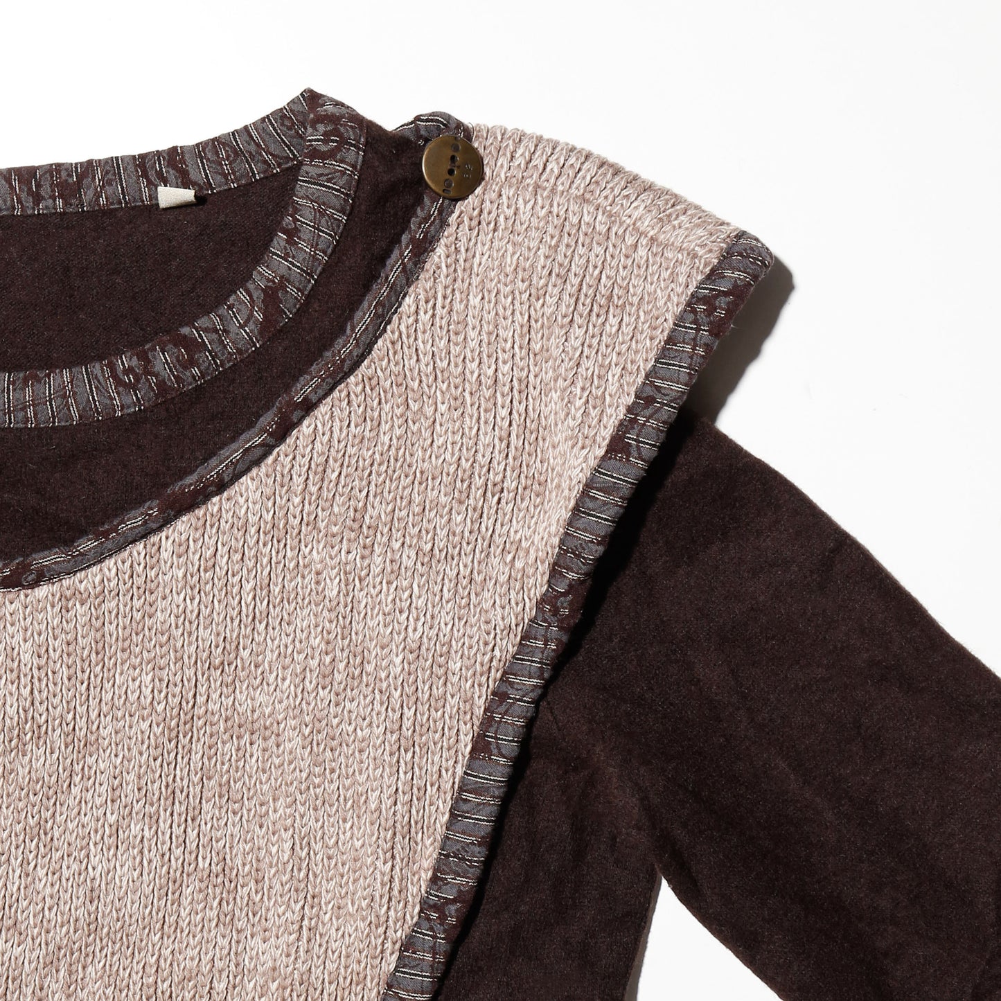 vintage hybrid knit pullover