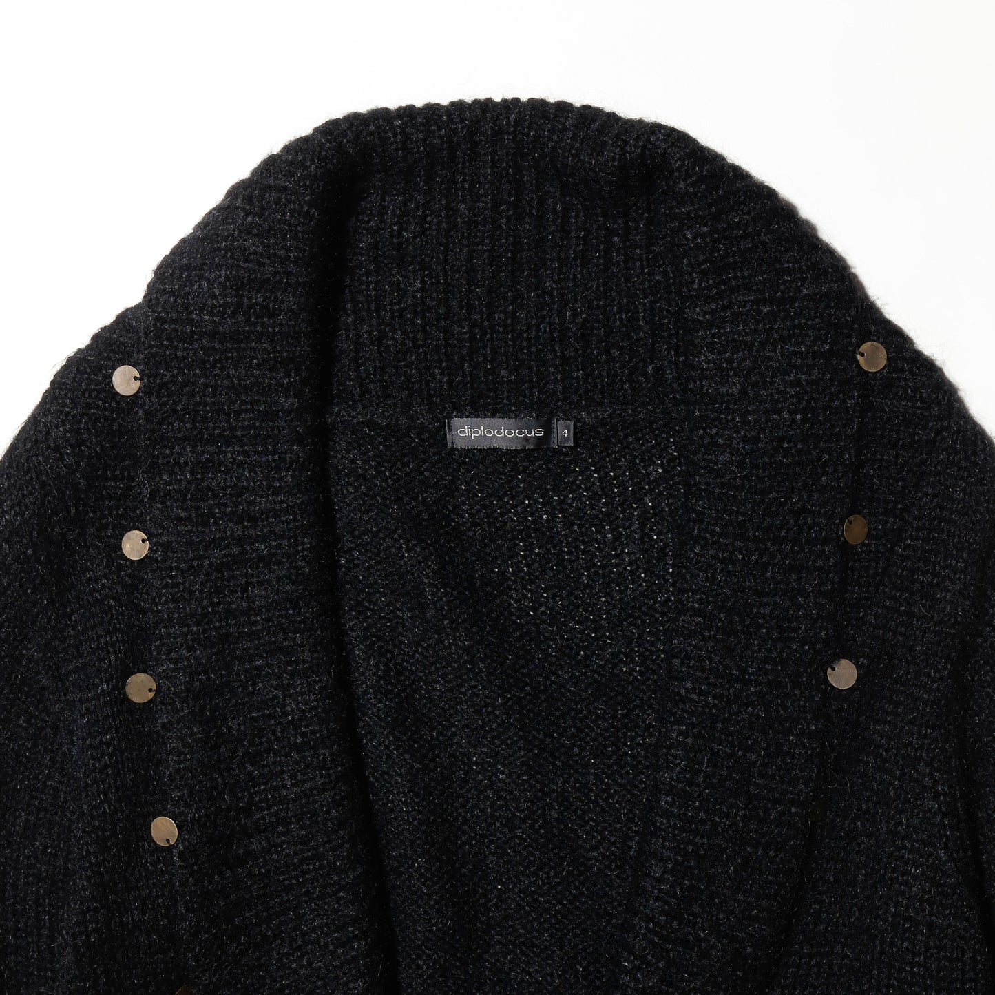 vintage layered sleeve medal cardigan