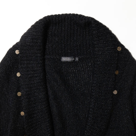 vintage layered sleeve medal cardigan