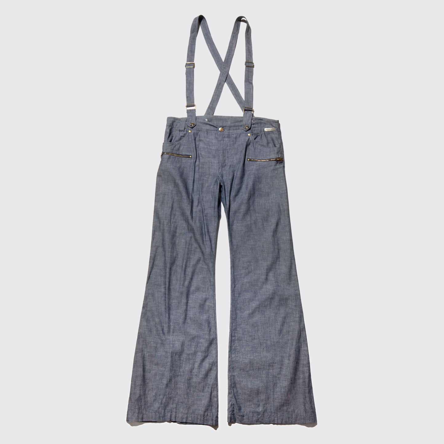 vintage french flare trousers , with suspender