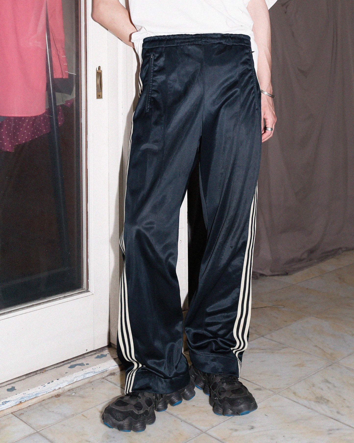 vintage 70's Adidas ATP track pants , rare-black