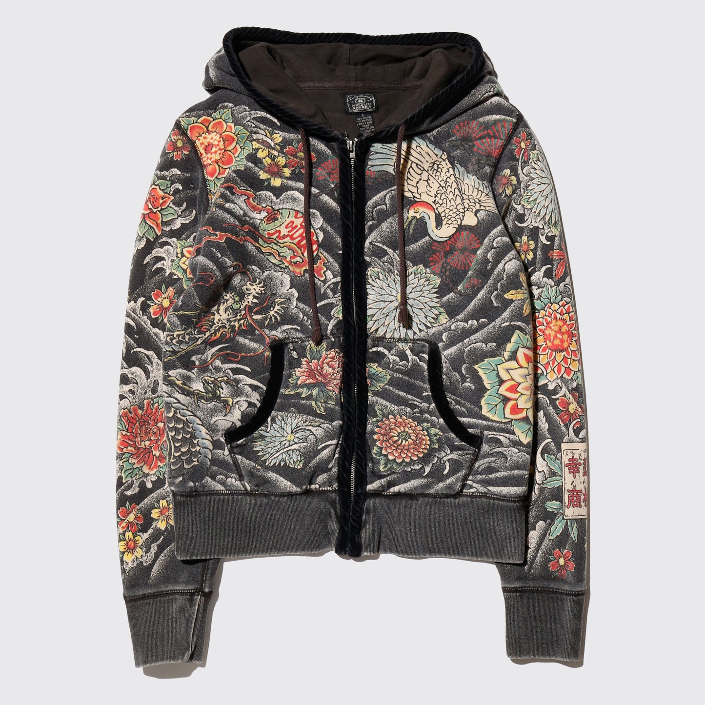 vintage 00's "Tokyo Tatoo" zipped hoodie