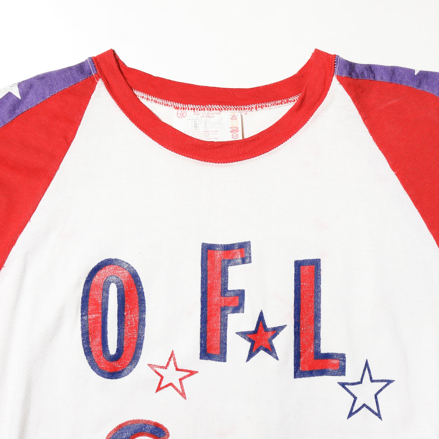 vintage 70's o.f.l east football t-shirt