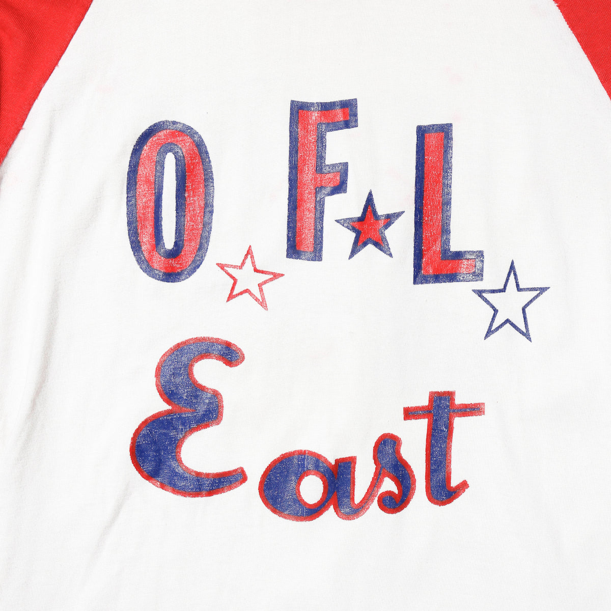 vintage 70's o.f.l east football t-shirt