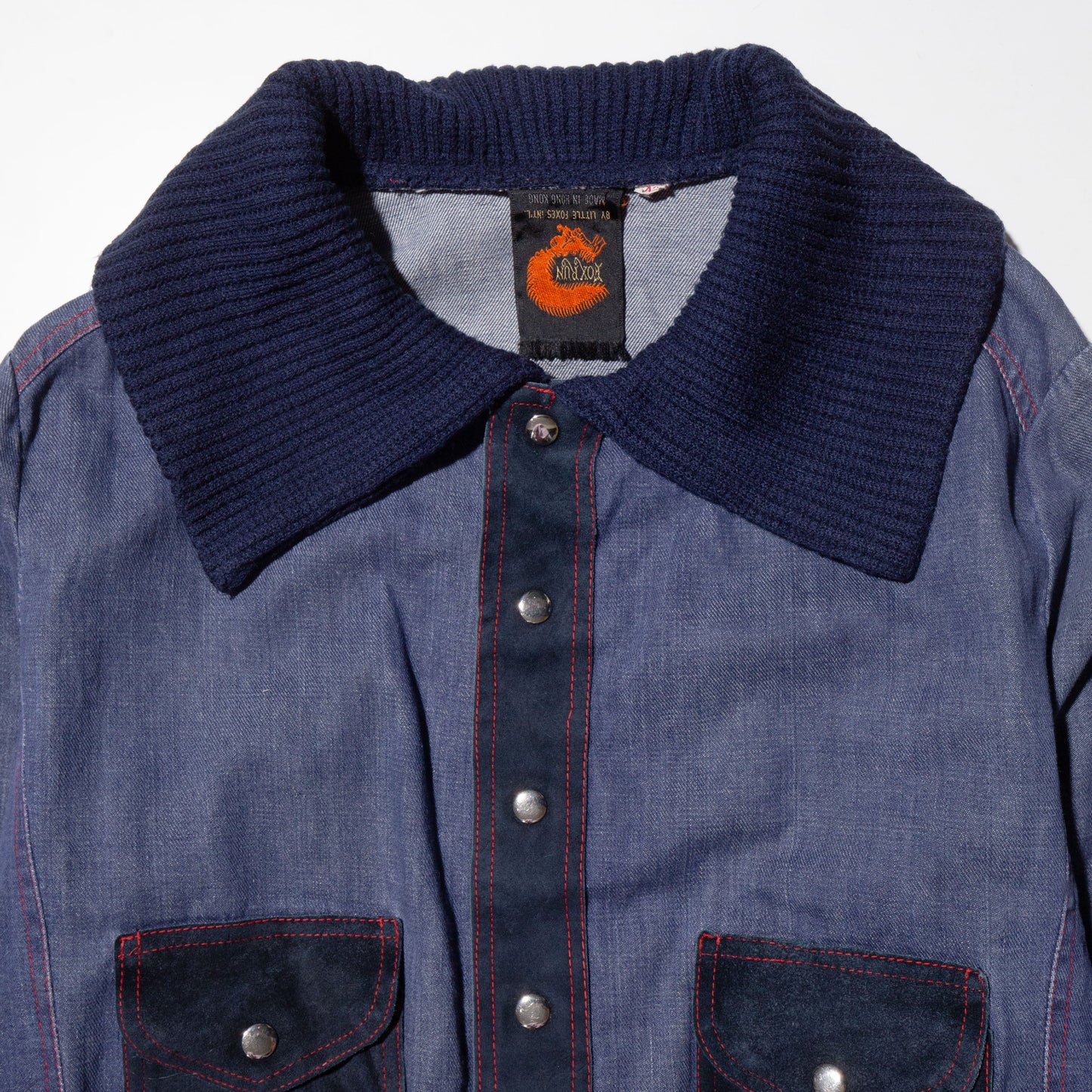 vintage 70's rib combi denim jacket