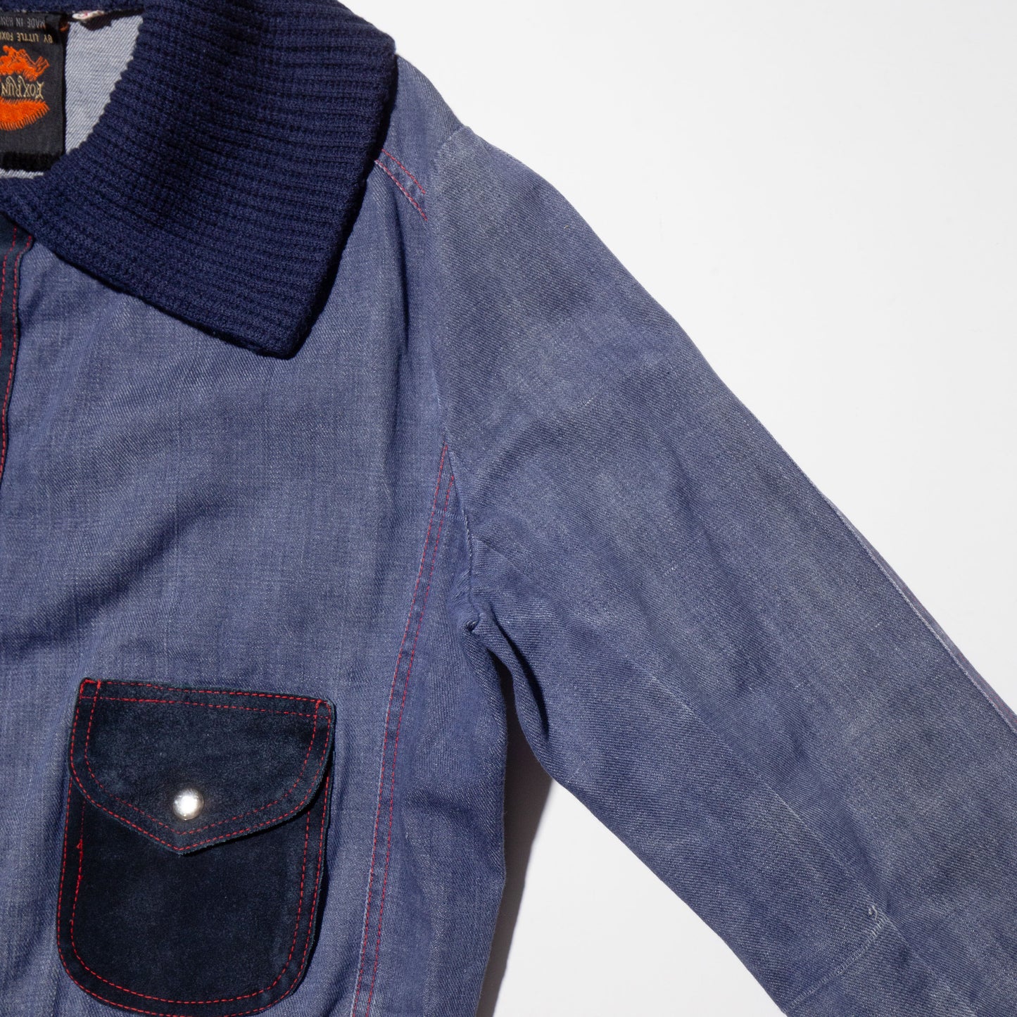 vintage 70's rib combi denim jacket