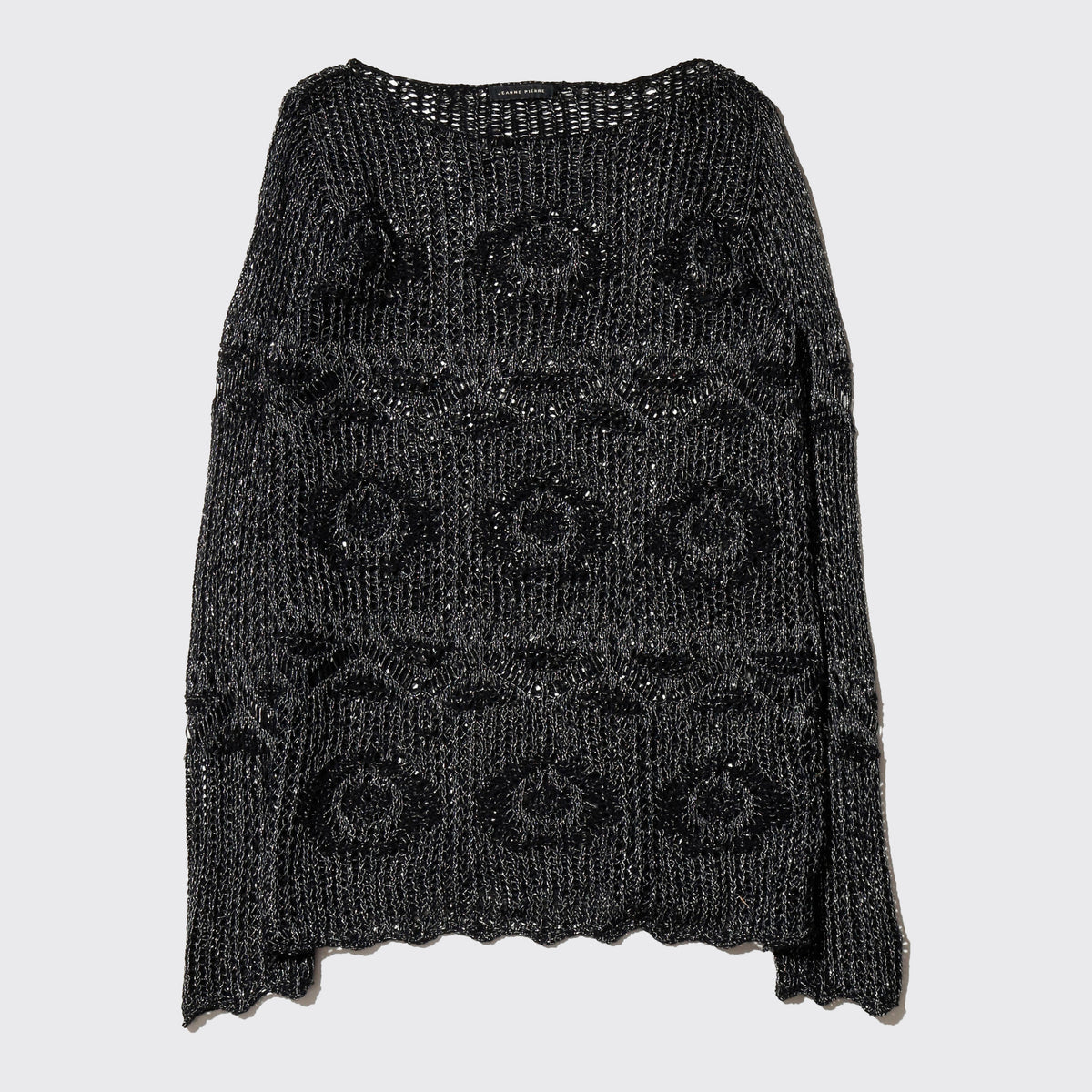 vintage lame crochet pullover