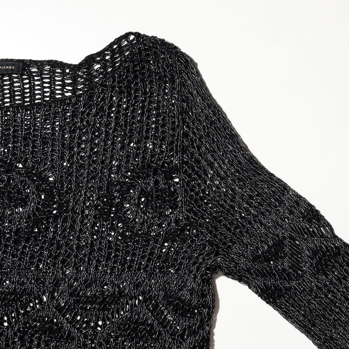 vintage lame crochet pullover