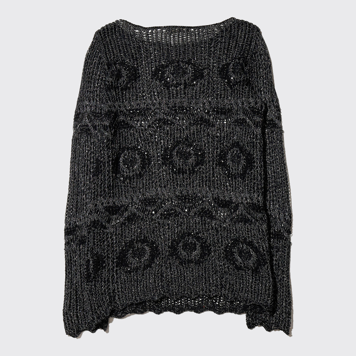 vintage lame crochet pullover