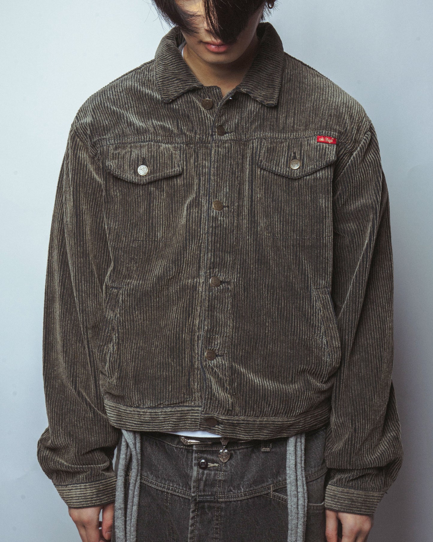 vintage faded corduroy trucker jacket