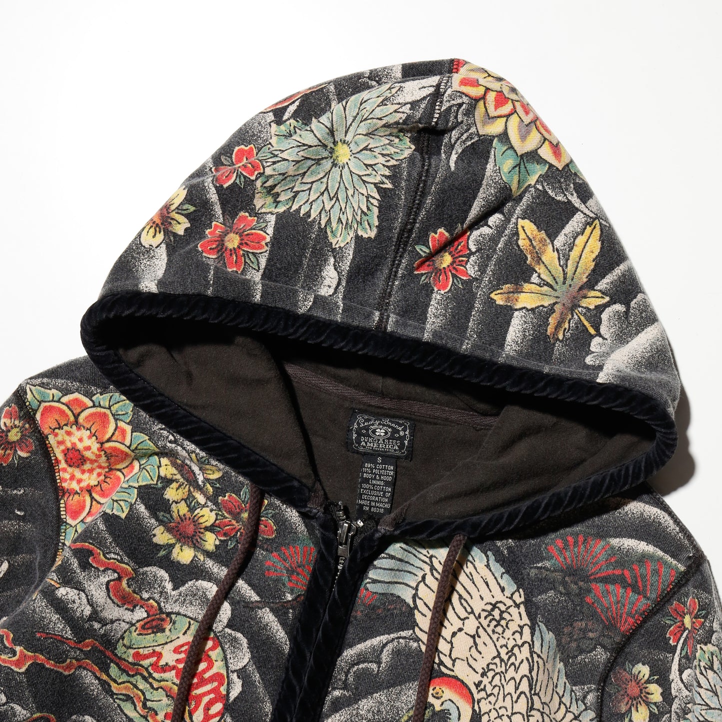 vintage 00's "Tokyo Tatoo" zipped hoodie