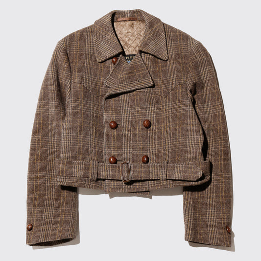 vintage belted wool double breasted jacket