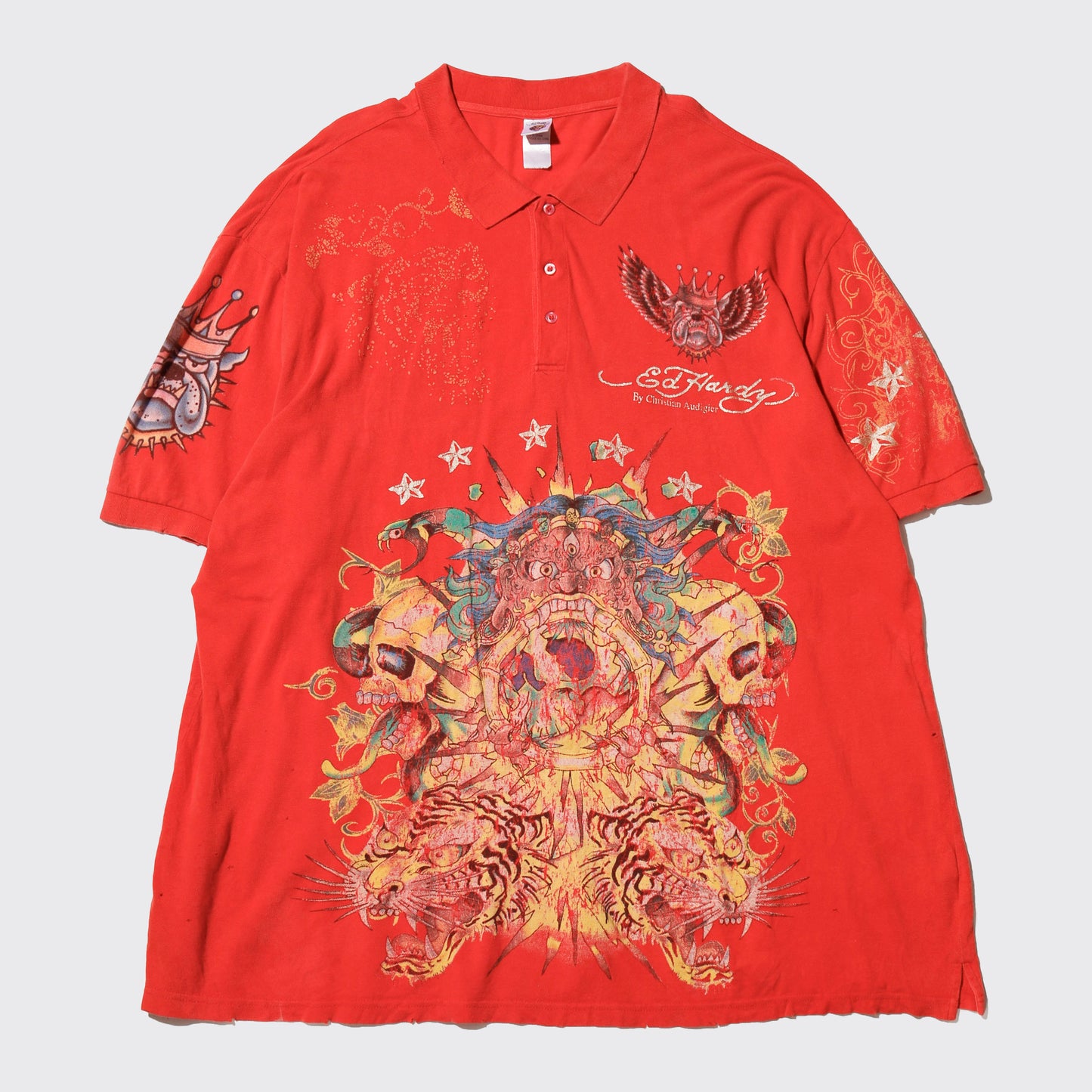 vintage ed hardy jumbo tatoo broken polo h/s