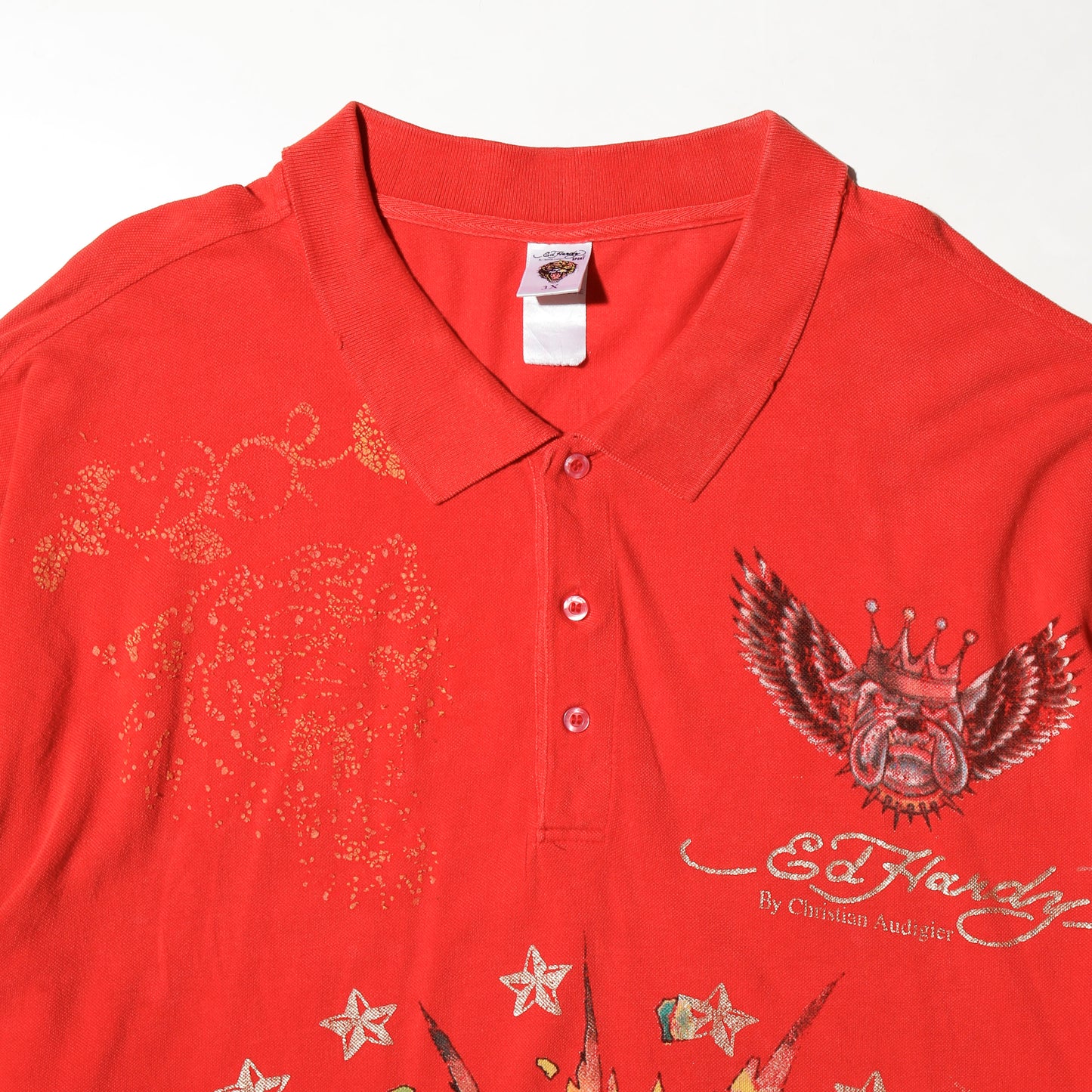 vintage ed hardy jumbo tatoo broken polo h/s