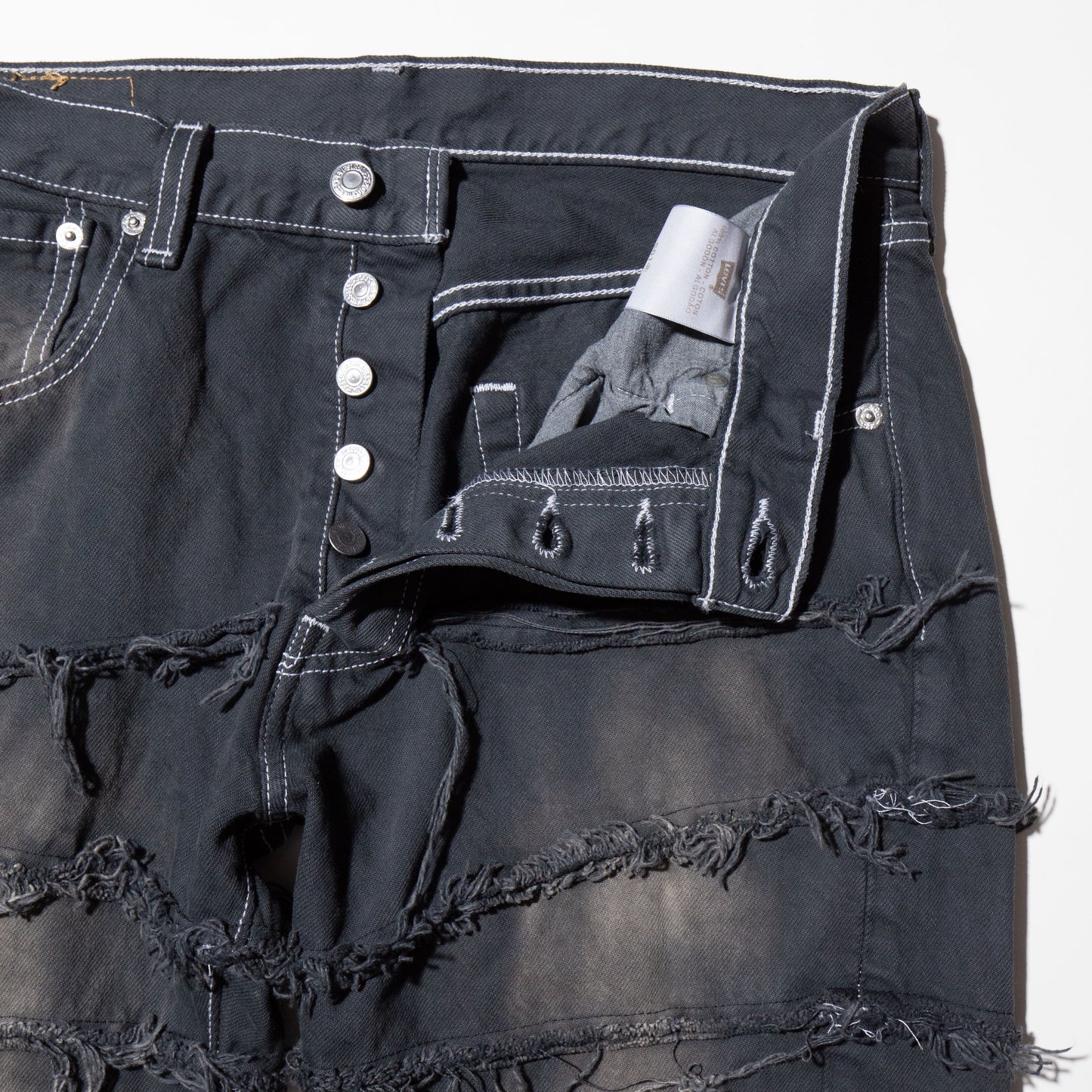 remake tsugihagi jeans , model - fade