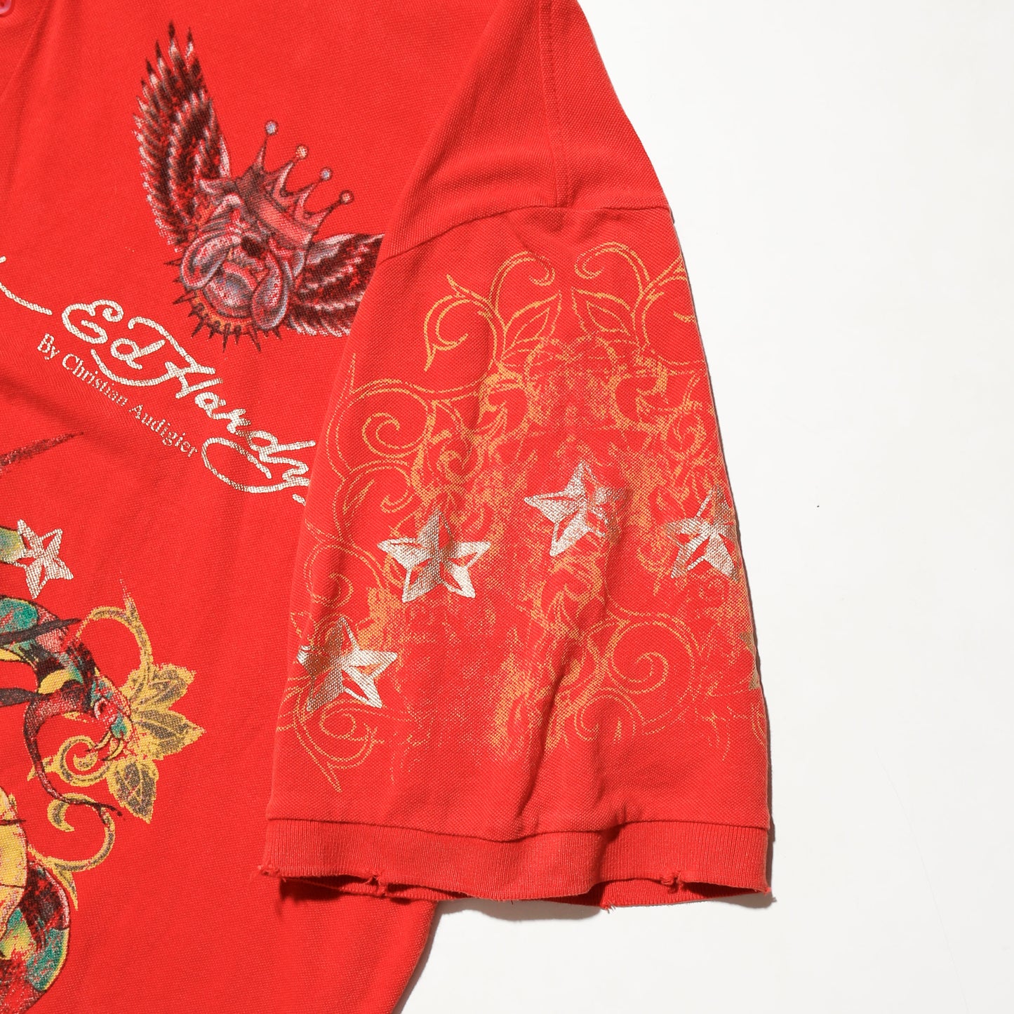 vintage ed hardy jumbo tatoo broken polo h/s