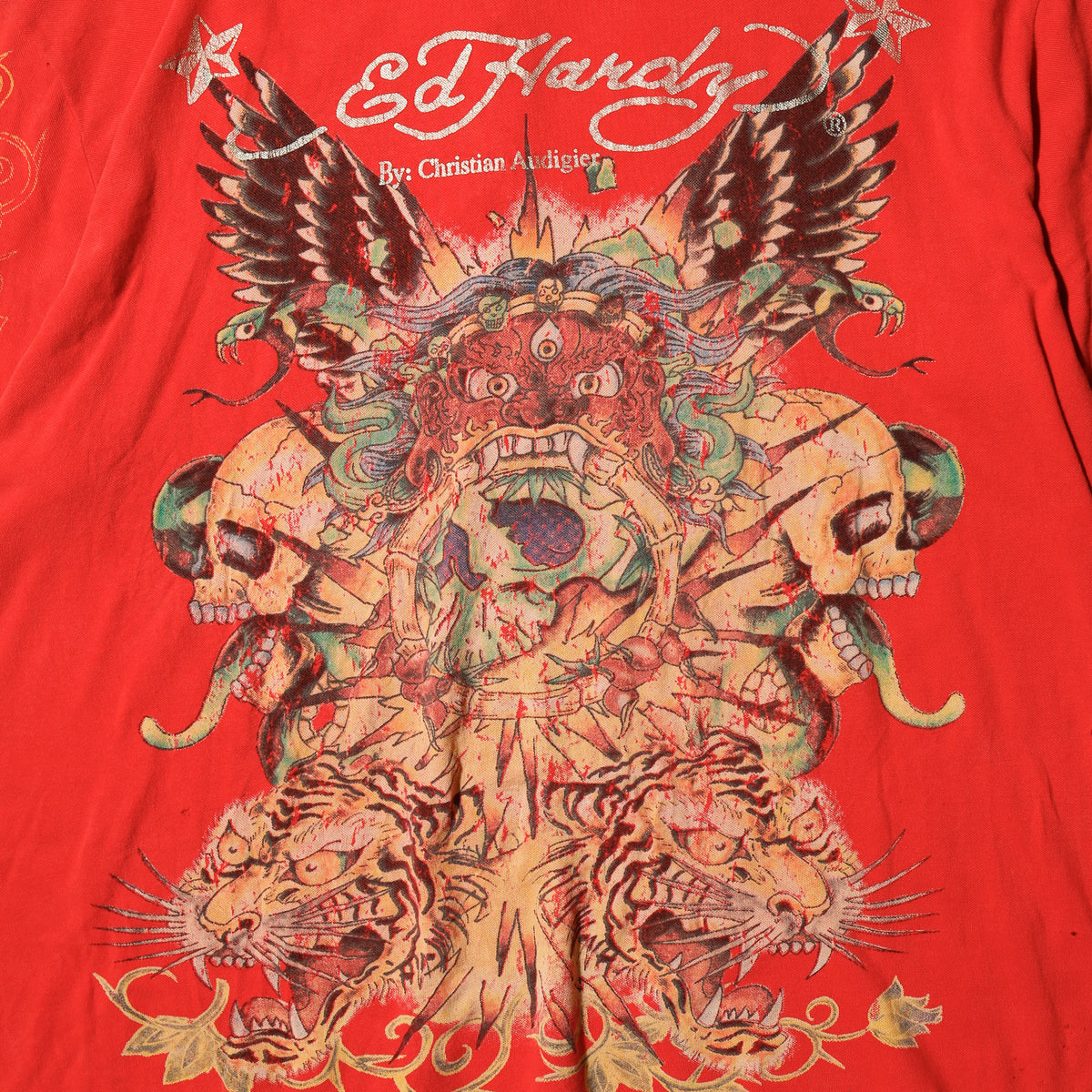 vintage ed hardy jumbo tatoo broken polo h/s