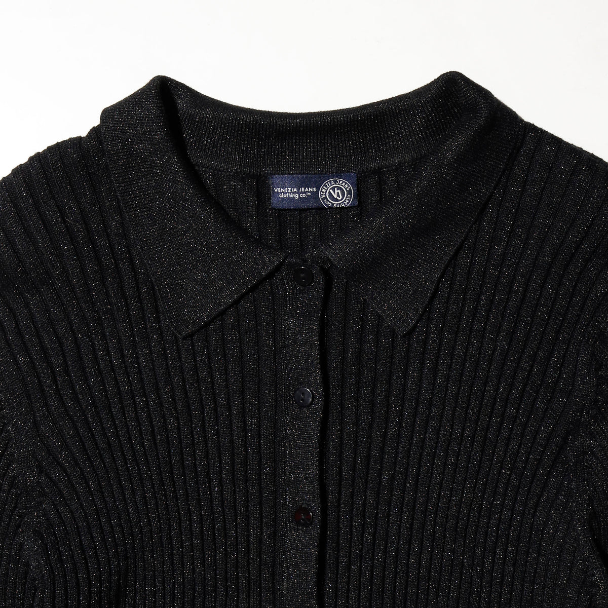 vintage lame rib knit shirt