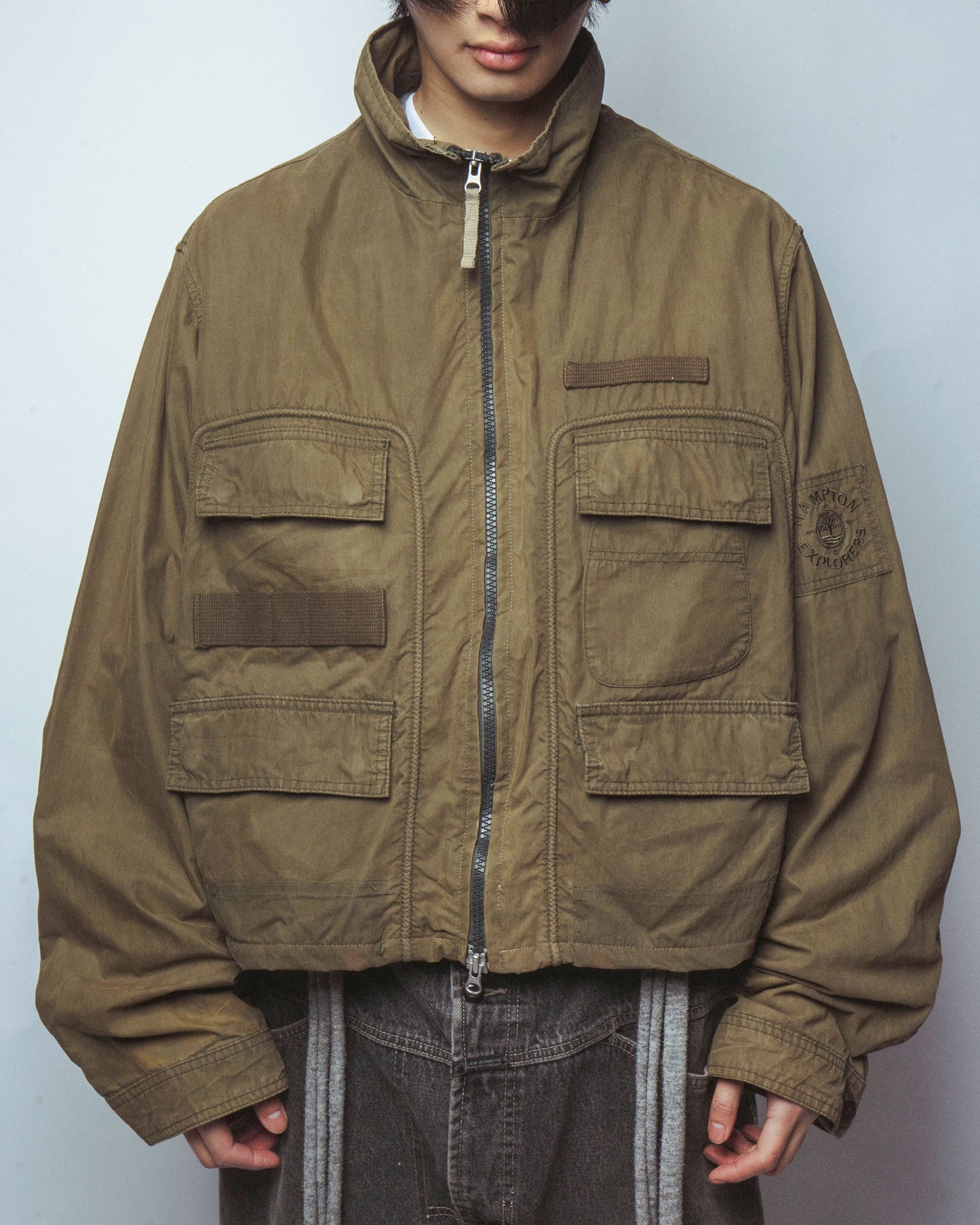 vintage Timberland cropped utility jacket