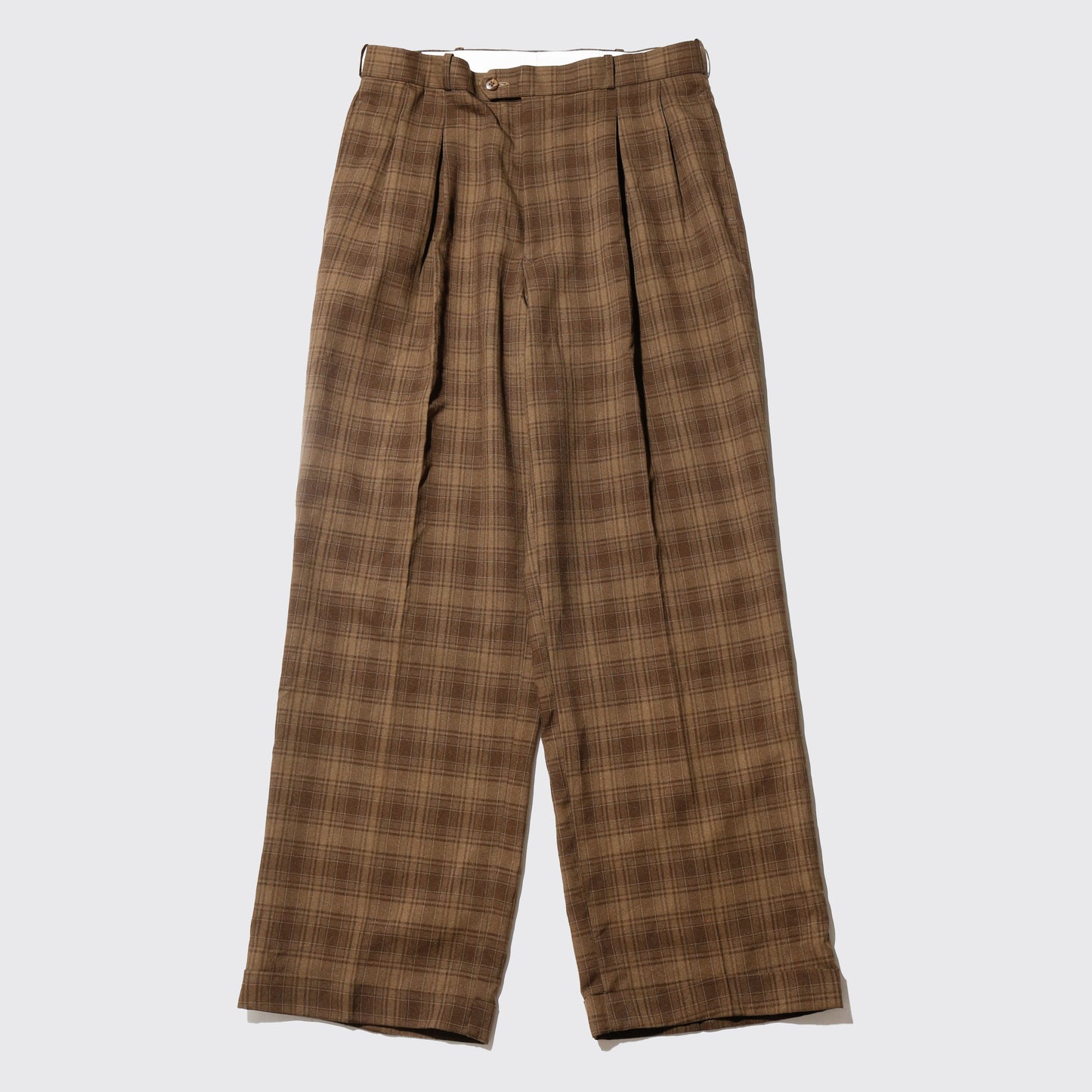 vintage check tucked wide zoot  slacks