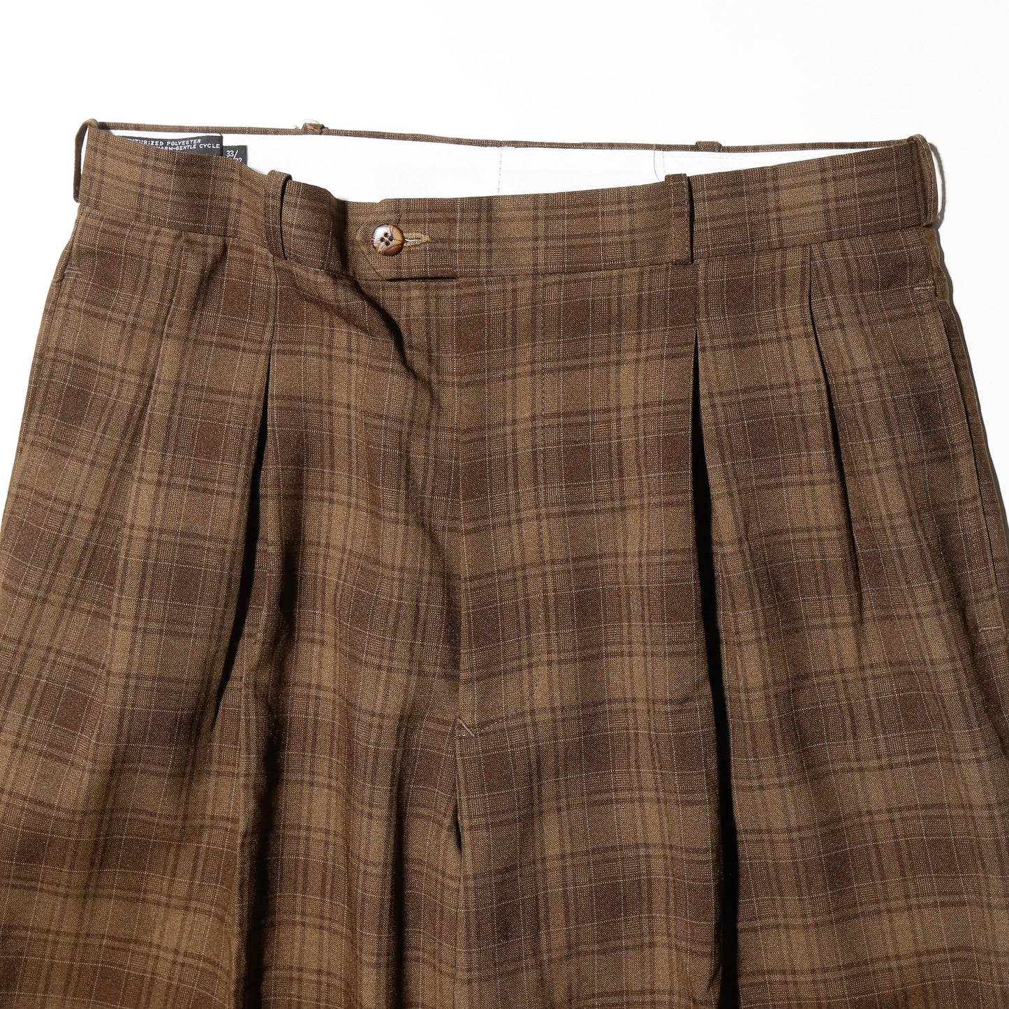 vintage check tucked wide zoot  slacks