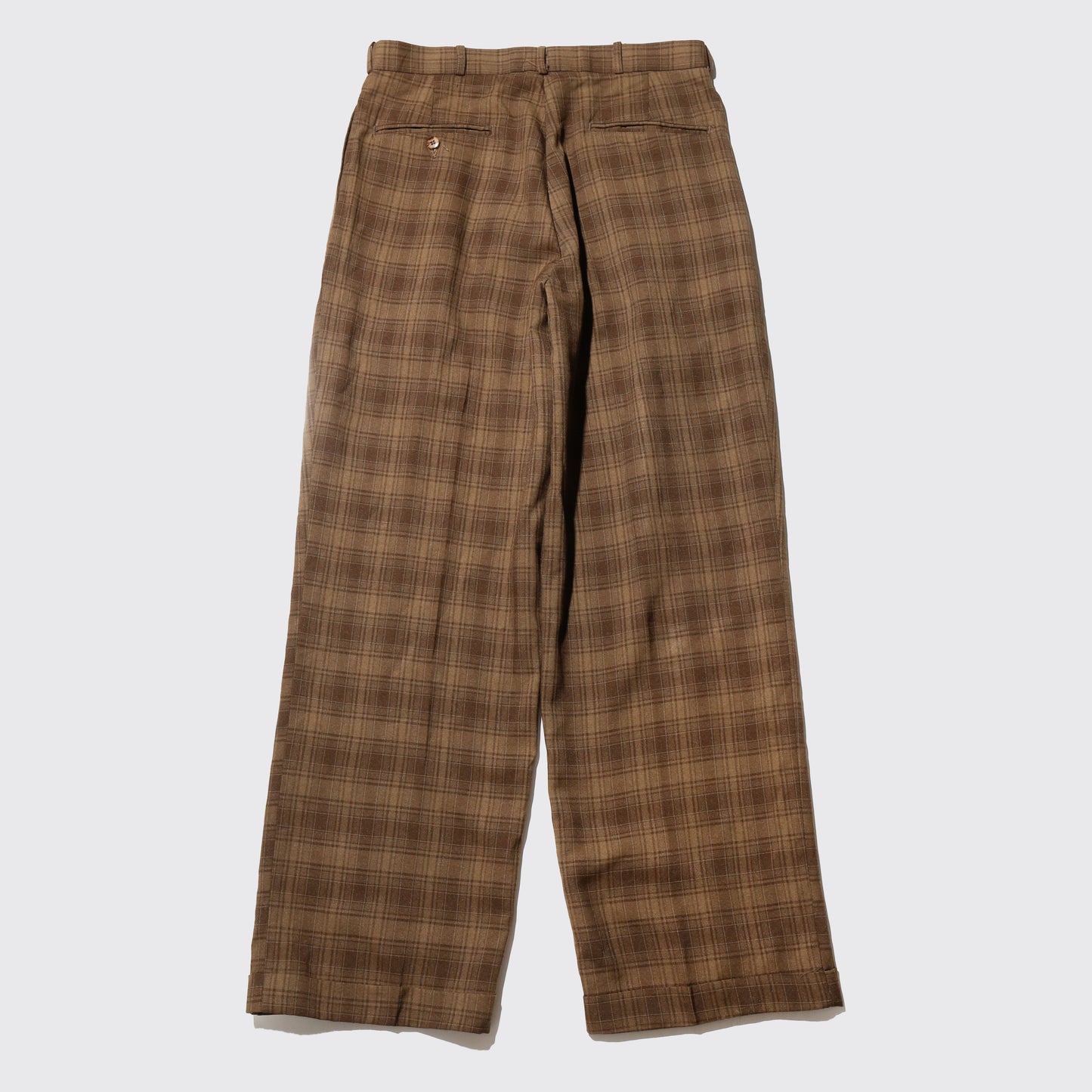 vintage check tucked wide zoot  slacks