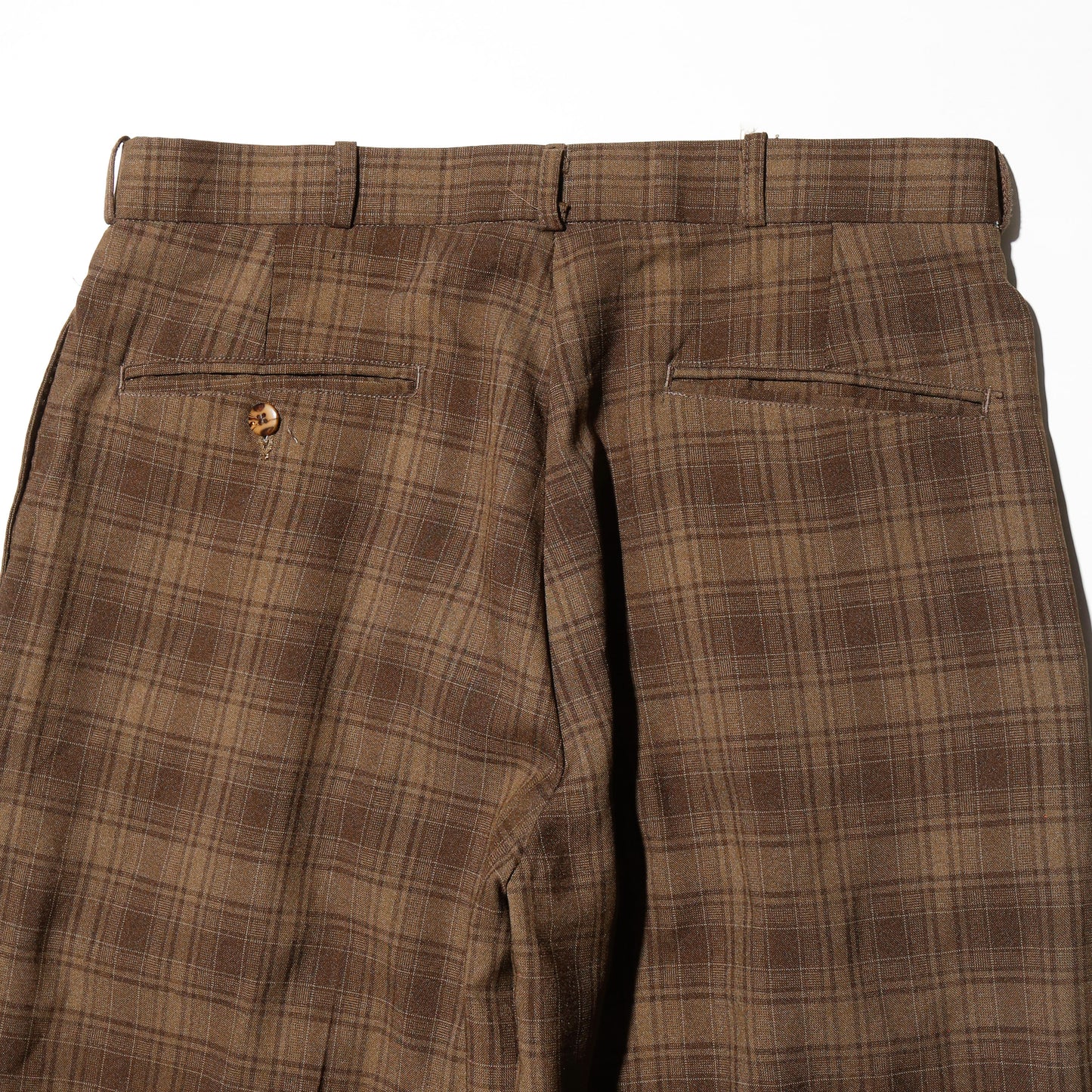 vintage check tucked wide zoot  slacks