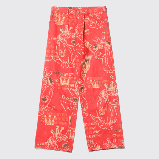 vintage ficce jeans chiki chiki ken ken wide jeans