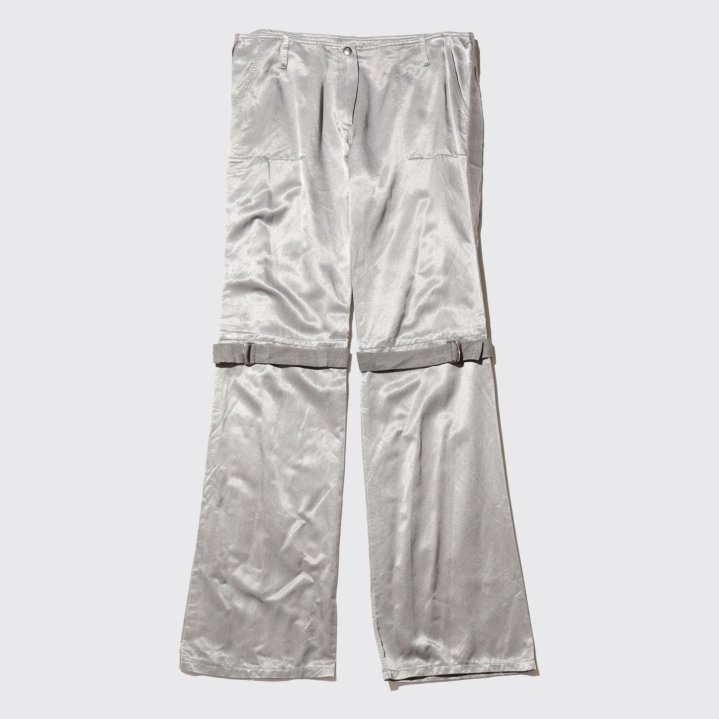 vintage low rise bontage shinny  flare trousers
