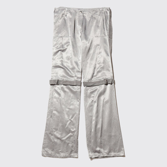 vintage low rise bontage shinny  flare trousers