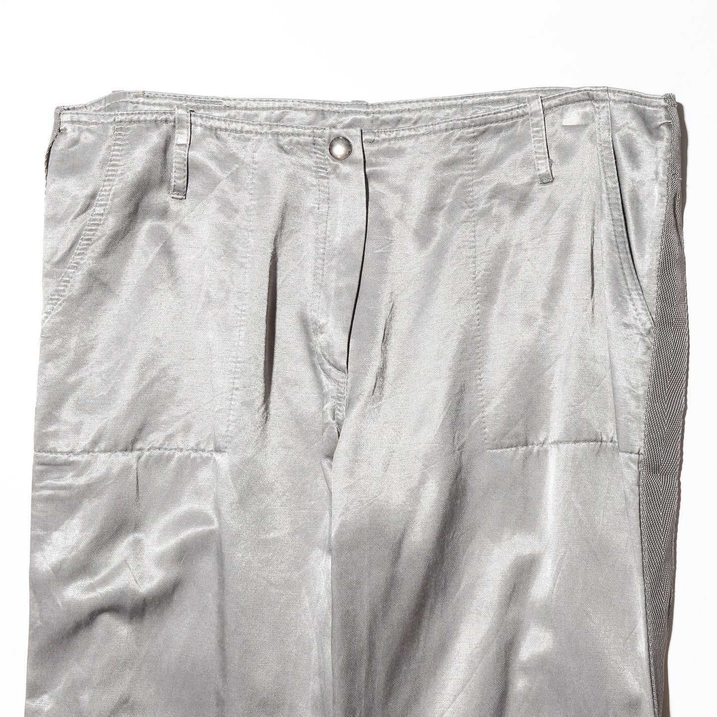 vintage low rise bontage shinny  flare trousers