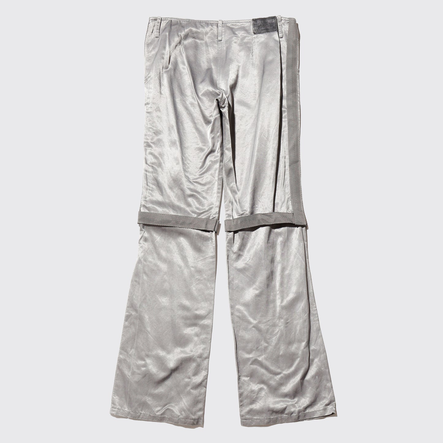 vintage low rise bontage shinny  flare trousers
