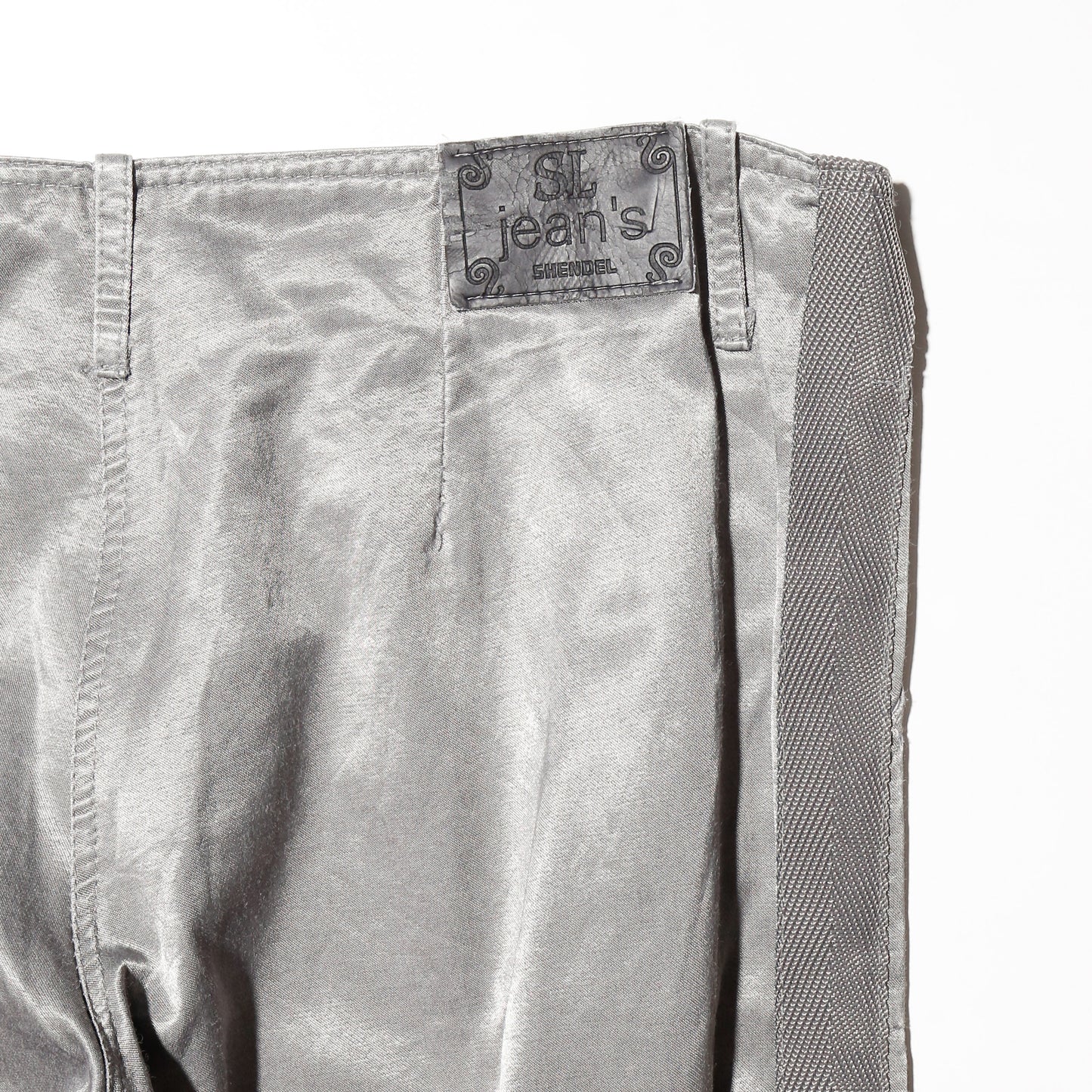 vintage low rise bontage shinny  flare trousers