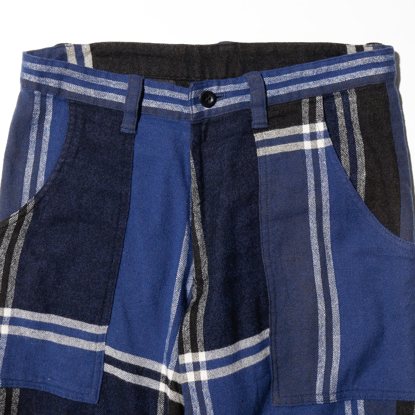 2004's Y's cropped check wool trousers
