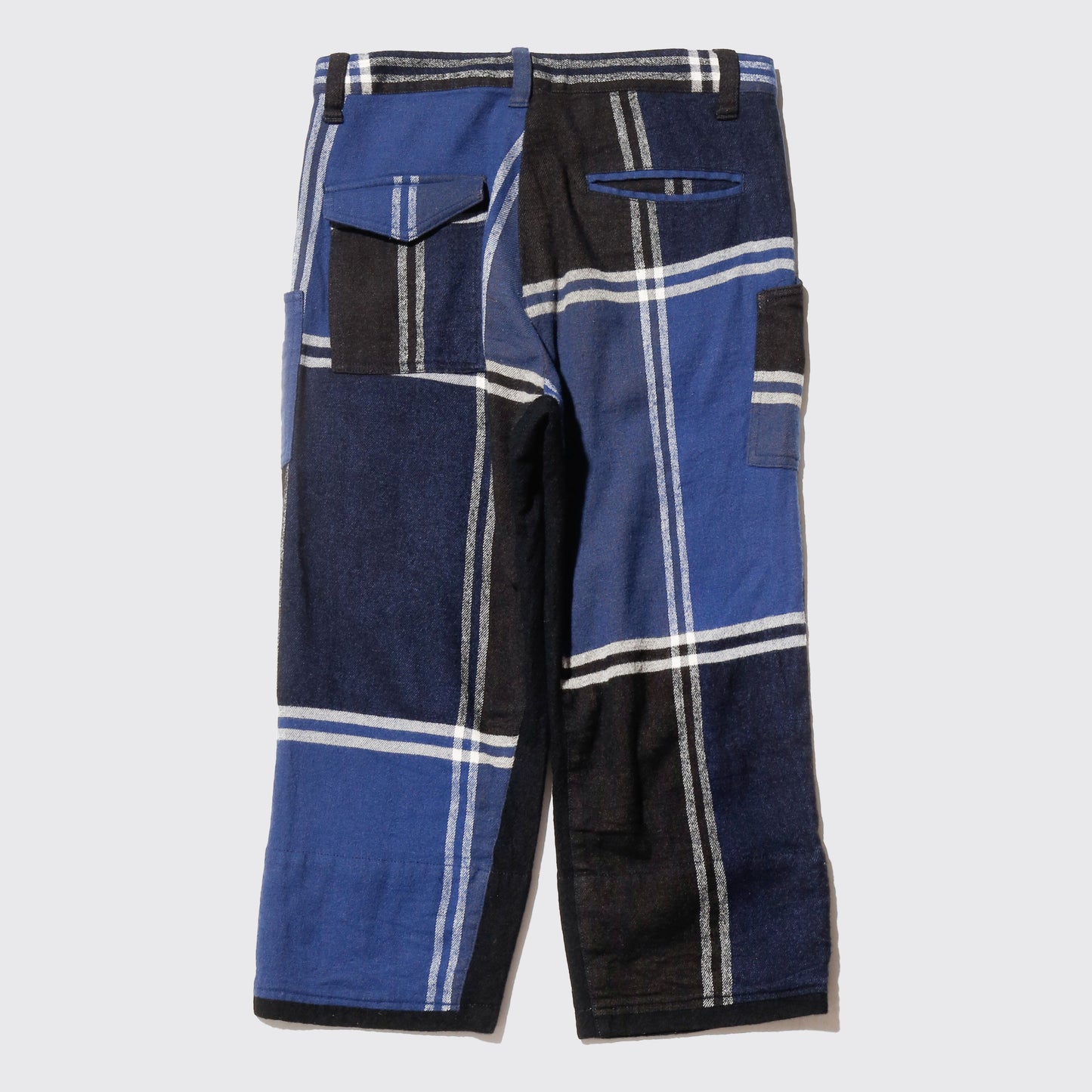 2004's Y's cropped check wool trousers