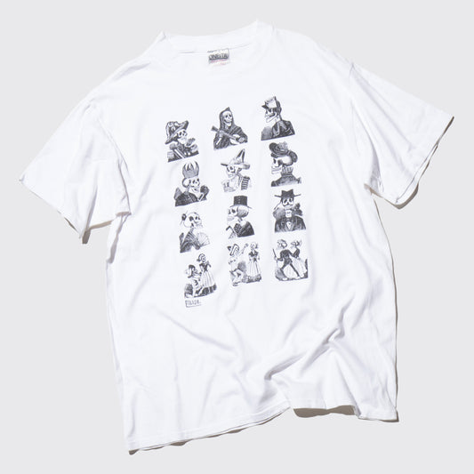 vintage 90's Jose Guadalupe Posada skull art t-shirt , body-oneita