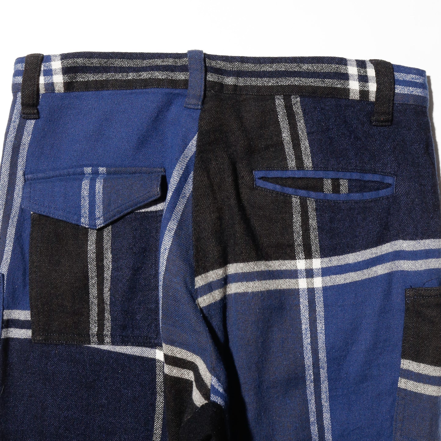 2004's Y's cropped check wool trousers
