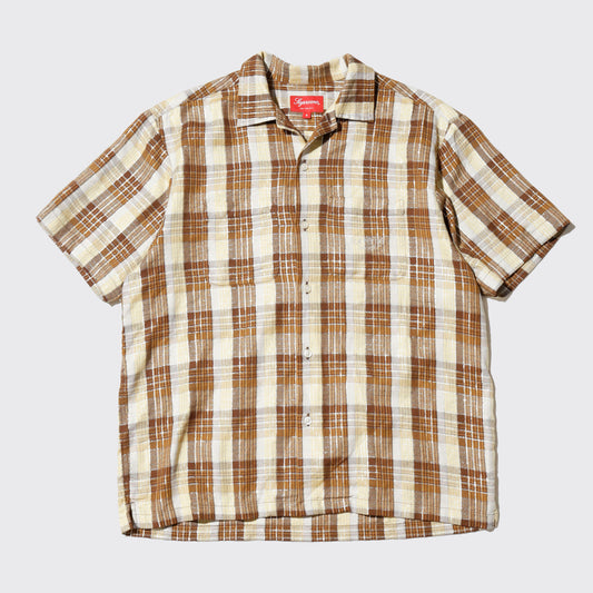 s/s23 Supreme metalic plaid h/s shirt