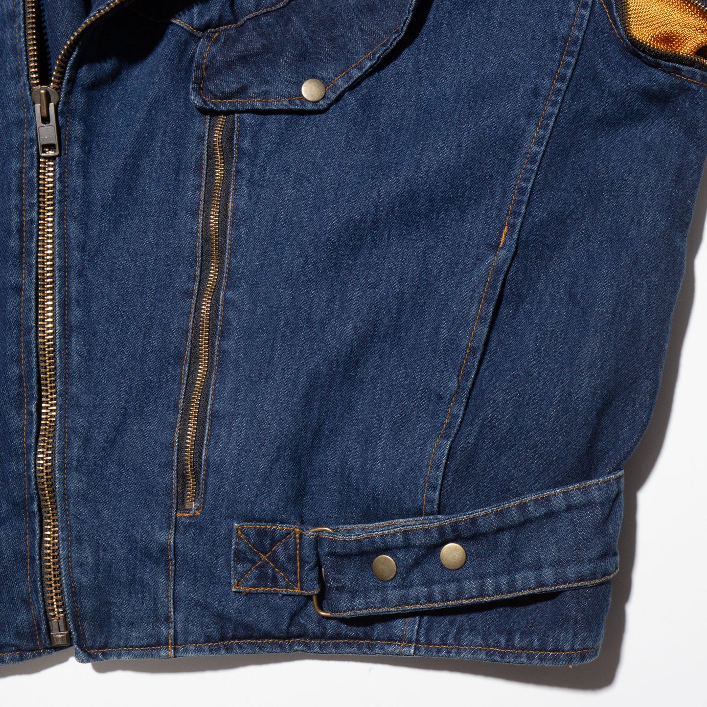 vintage loose denim riders jacket