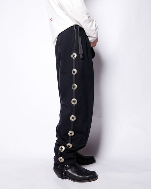 vintage side concho line trousers