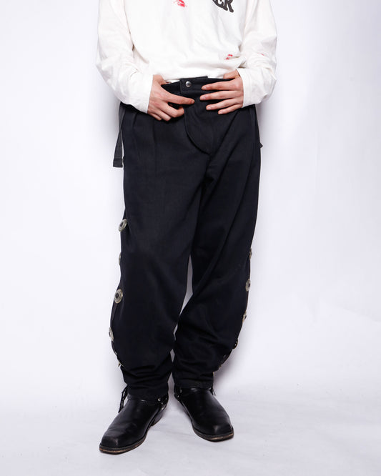 vintage side concho line trousers