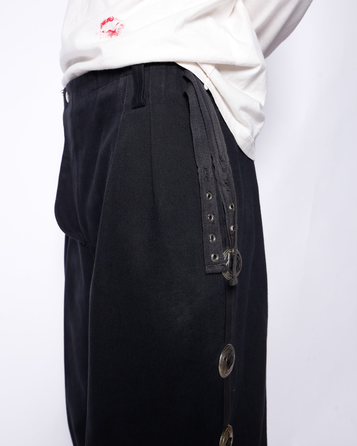 vintage side concho line trousers