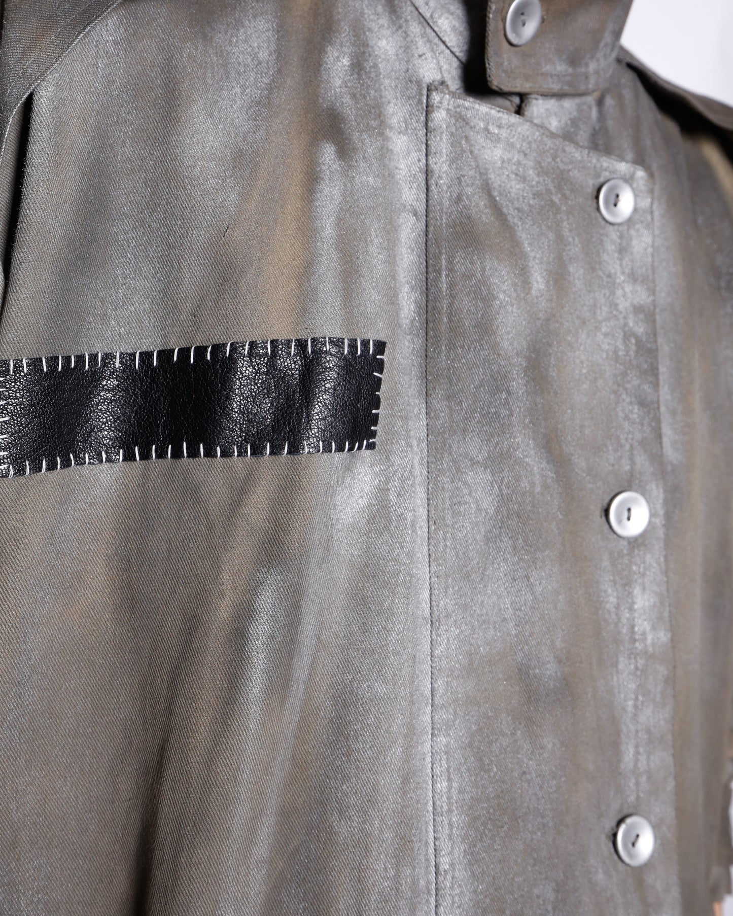 *one-off metalic duster coat