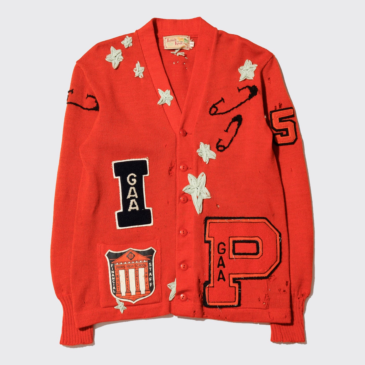 *one-off 50’s craft lettered cardigan