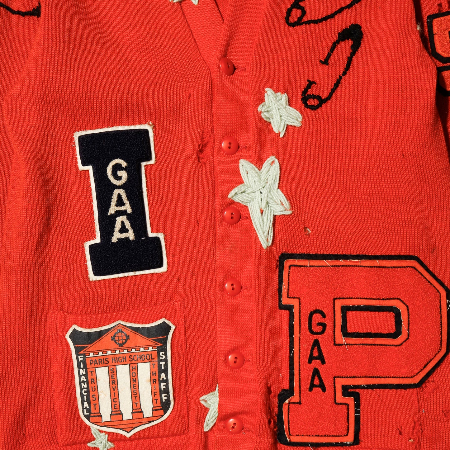 *one-off 50’s craft lettered cardigan