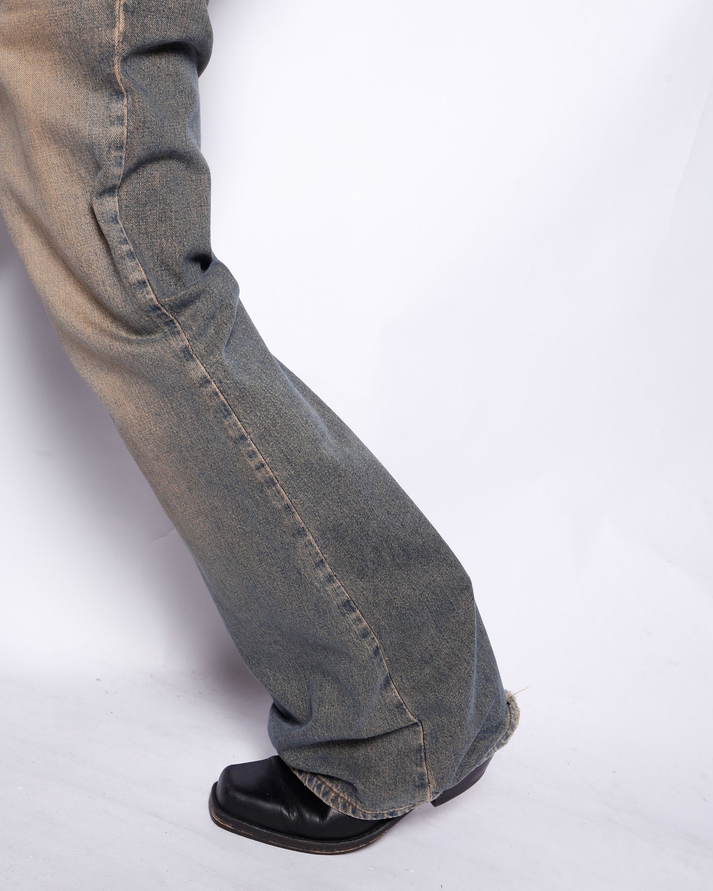 vintage muddy flare jeans