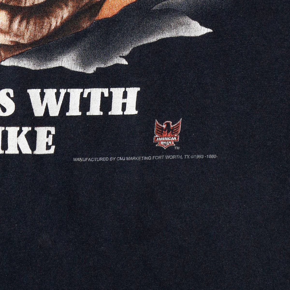 vintage 90's "warning" gunpoint t-shirt