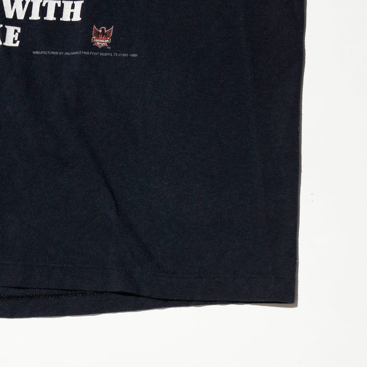 vintage 90's "warning" gunpoint t-shirt